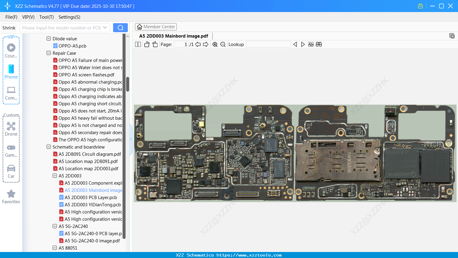OPPO A5 2DD003 Mainbord Image